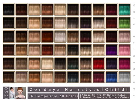 Zendaya Hairstyle [Child] - The Sims 4 Catalog