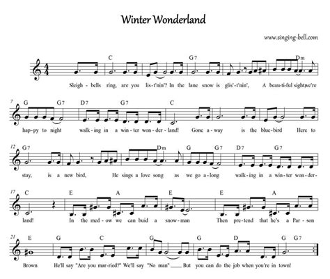 Winter Wonderland | Free Christmas Carols download | Christmas piano ...