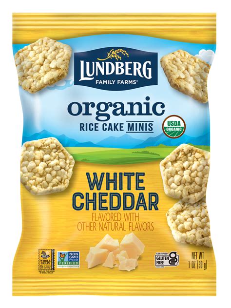 Lundberg Family Farms Mini White Cheddar Rice Cakes – Healthy Snack Solutions