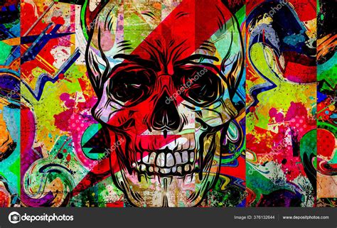 Skull Graffiti Drawings