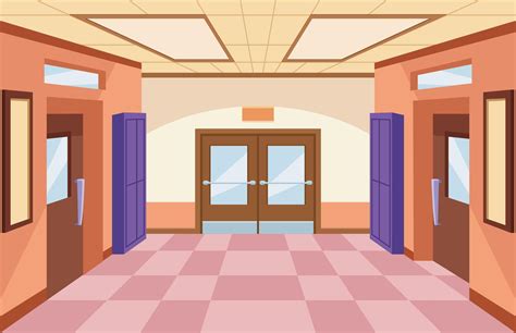 school corridor scene 2506994 Vector Art at Vecteezy