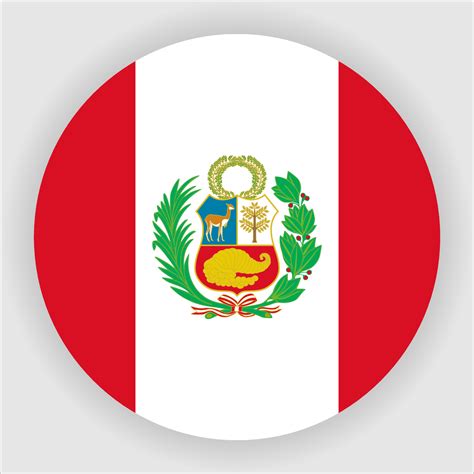 vector de icono de bandera nacional redondeada plana de perú 4712697 ...