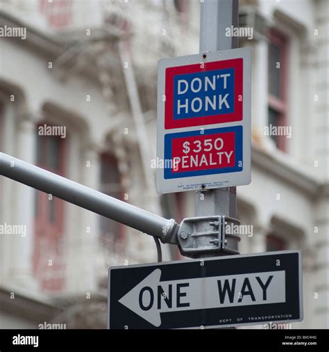 Traffic street signs in Manhattan, New York City, U.S.A Stock Photo - Alamy