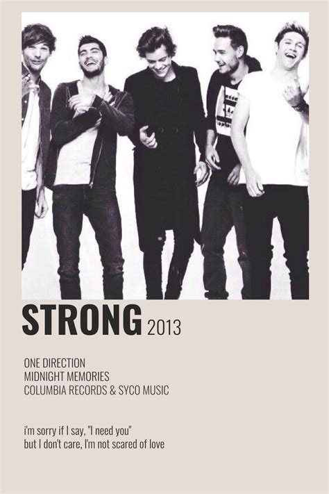 STRONG by one direction in 2021 | One direction posters, One direction songs, Music poster ideas