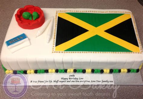 Jamaican Flag Cake