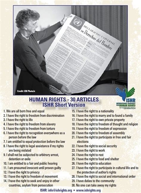 Universal Declaration of Human Rights 30 Articles | Human Rights Quotes & More | Pinterest ...