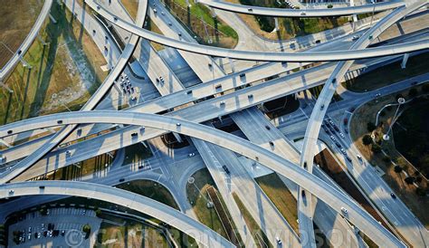 AerialStock | Aerial photograph of the High Five interchange in Dallas, Texas