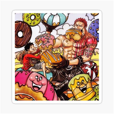 "Anime Donut One Piece " Sticker by Hahatoonn | Redbubble