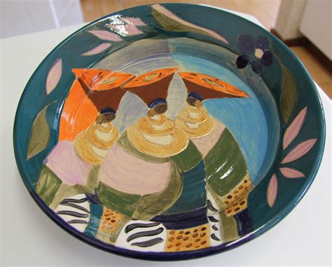 Ladies of Africa. Stone ware, wheel thrown pottery bowl by Dana. www.dmgdesigns.co.za or ...