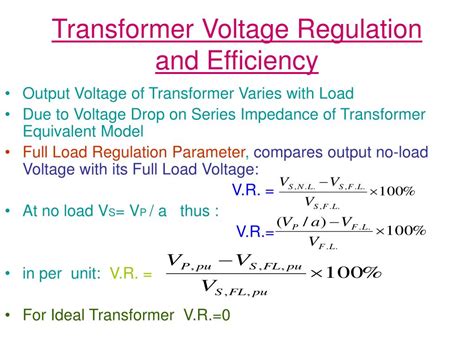 Latest Regulation: Transformer Voltage Regulation Formula