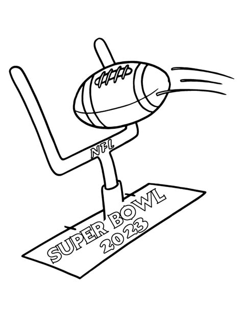 Super Bowl 2023 Goal Coloring Page - Free Printable Coloring Pages for Kids