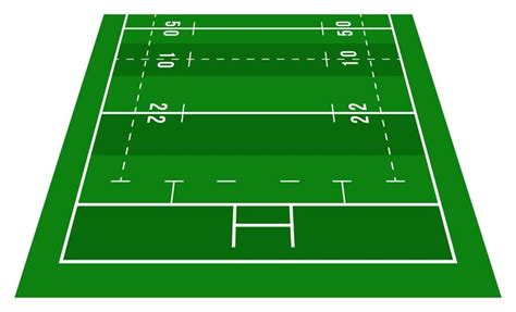 Download Perspective green rugby half field. View from front. Rugby ...