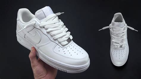 HOW TO LACE NIKE AIR FORCE LOW 1 LOOSE | (Nike AF1 Loosely laces style ...