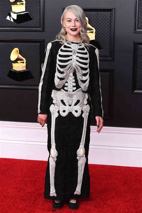 Phoebe Bridgers 2021 Grammys Red Carpet Skeleton Look