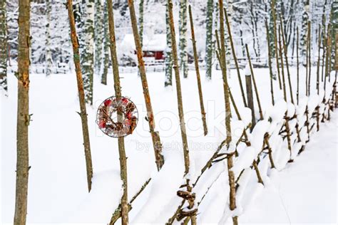 Christmas Wreath On A Rural Fence Stock Photo | Royalty-Free | FreeImages