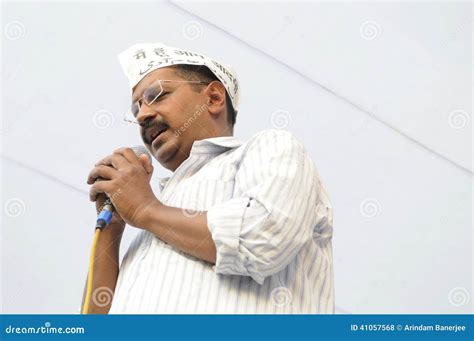 Arvind Kejriwal Speaking in an Election Rally Editorial Stock Photo ...