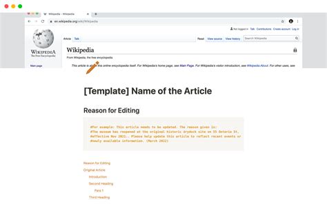 Wikipedia Article Editing | Notion Template