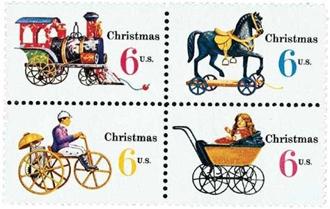 1970 6c Contemporary Christmas: Christmas Toys | Vintage postage stamps ...