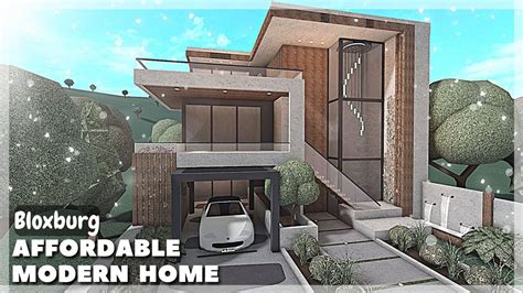 BLOXBURG: Affordable Modern Home Speedbuild | Roblox House Build - YouTube | House layouts ...