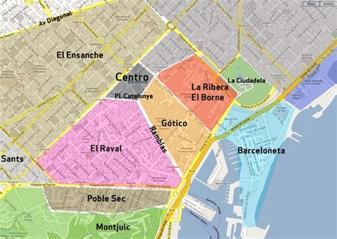 gothic quarter barcelona map - Google Search | Guia de barcelona, Barcelona, Mapas