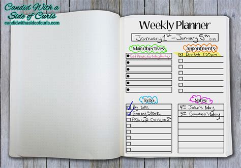 Weekly Planner Bullet Journal-printable Pages - Etsy