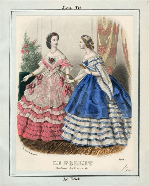 In the Swan's Shadow: Le Follet, June 1861 | Fashion plates, Victorian fashion, Civil war fashion