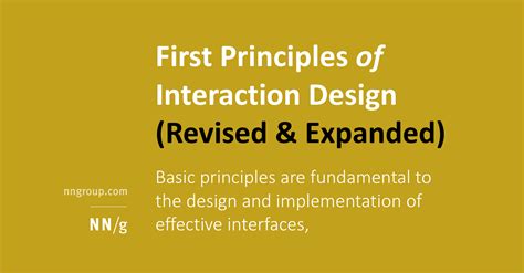 First Principles of Interaction Design