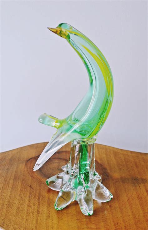 Art Glass Bird Vintage Glass Bird Glass Decor Bird Figurine | Etsy