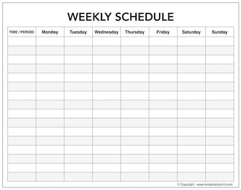 Weekly Calendar Printable Monday To Sunday Graphics | Weekly calendar printable, Weekly schedule ...