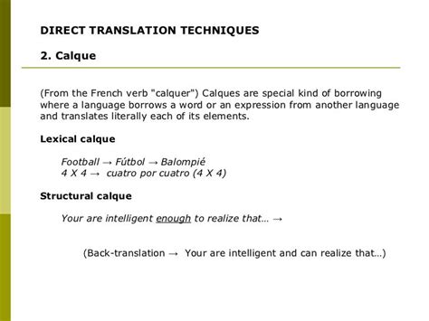 Translation techniques presentation