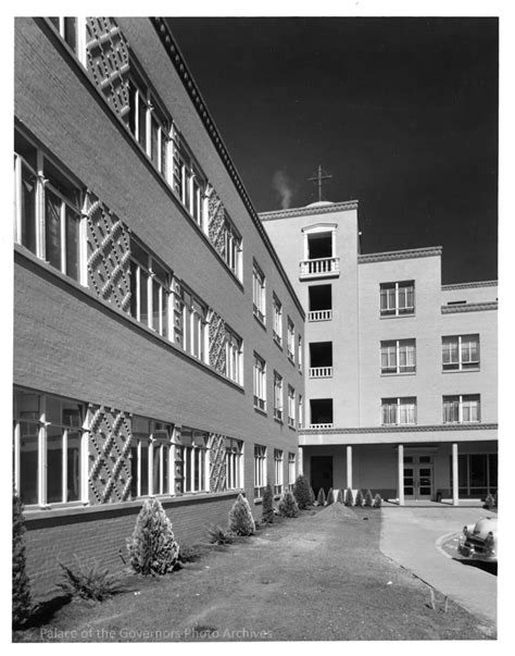 Entrance to Saint Vincent’s Hospital, Santa Fe, New Mexico Photographer: Tyler Dingee Date: 1955 ...