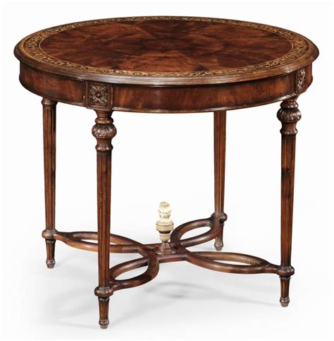 High End Furniture Round Center Table in Medium Mahogany