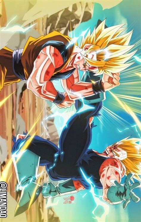 Majin Vegeta Vs Goku Wallpaper