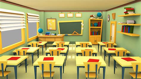 Classroom Cartoon 3D model | CGTrader