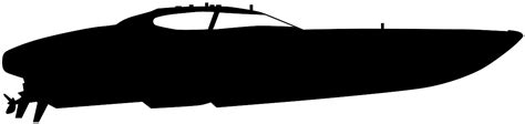 Speed Boat Silhouette | Free vector silhouettes