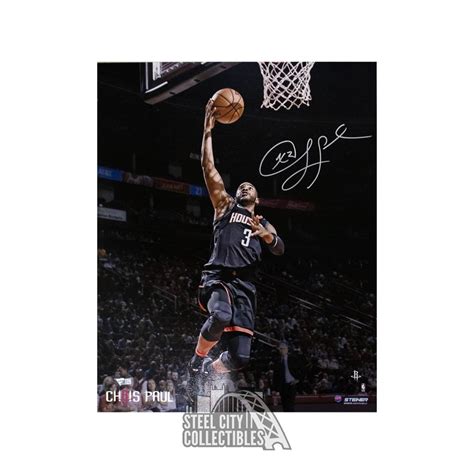 Chris Paul Autographed Houston Rockets 16x20 Photo - Fanatics (Black Jersey) | Steel City ...