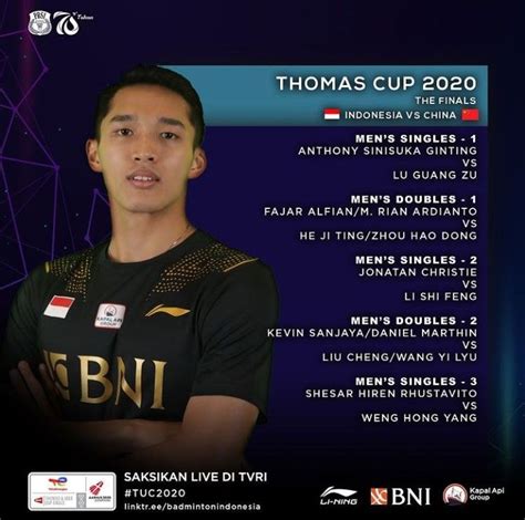 Fakta Menarik Tentang Indonesia di Ajang Thomas Cup 2020