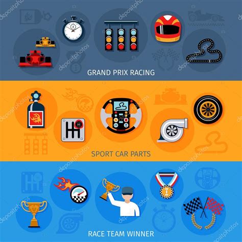 Racing Banner Set Stock Vector Image by ©macrovector #93121156