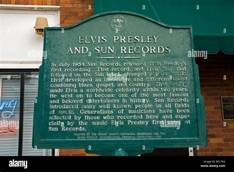 Elvis Presley & Sun Studio sign outside Sun Studio, Memphis, Tennessee ...