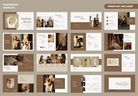 Premium Vector | Fashion minimal slides presentation template