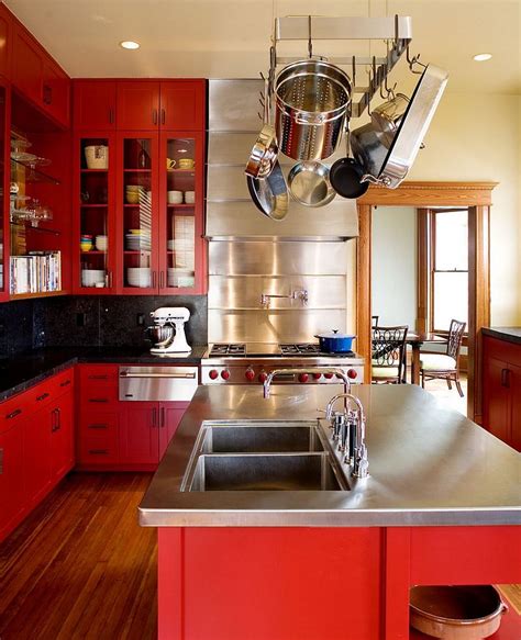 Red Kitchen Island On Wheels – Juameno.com