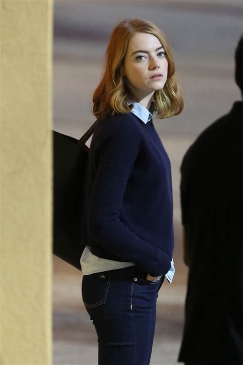 Emma Stone – 'La La Land' Set Photos in Pasadena, October 2015 • CelebMafia