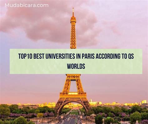 The 10 Best Universities in Paris According to QS Worlds - Mudabicara Edu