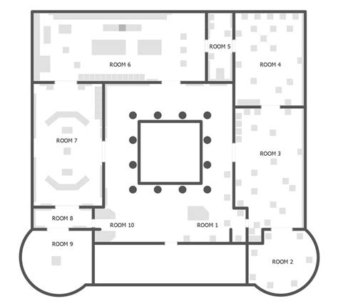 Exhibition floor plan by ConceptDraw ____________________________________ #FloorPlan #house # ...