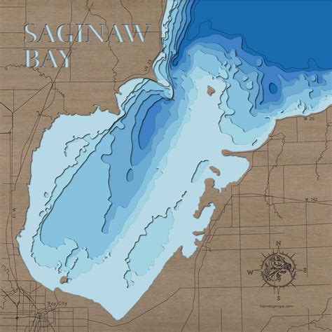 Saginaw Bay in Michigan – Horn Dog Maps