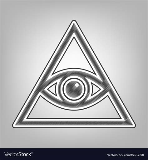 All seeing eye pyramid symbol freemason and Vector Image