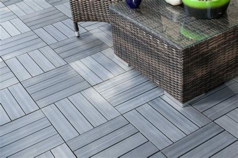 Kontiki Interlocking Deck Tiles - Composite QuickDeck Series - Driftwood / 12"x1 - Modern ...