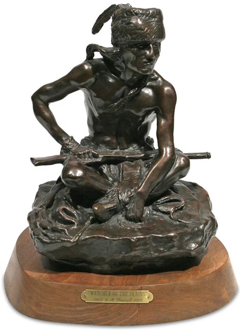 Charles M. Russell, bronze sculpture - March in Montana