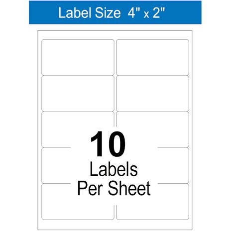 4" x 2" Laser Labels