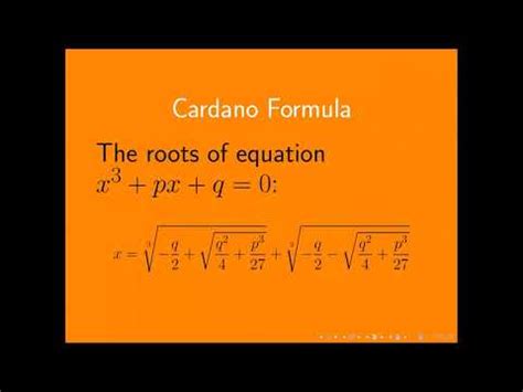 Cardano Formula - YouTube